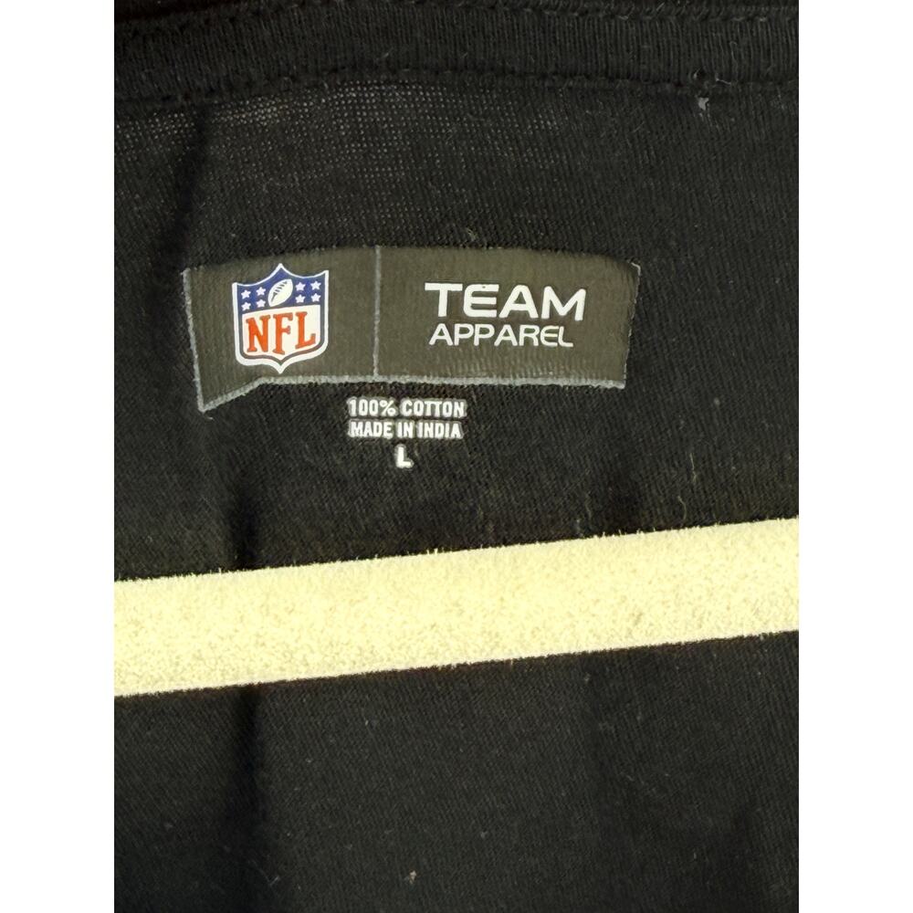 NFL Team Apparel Las Vegas Raiders Football Women's Lace-Up Tunic Top Size Large - Picture 4 of 5